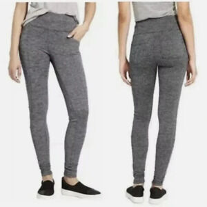 Athleta Herringbone Metro High Waisted Leggings, Color Black/ Gray Size M